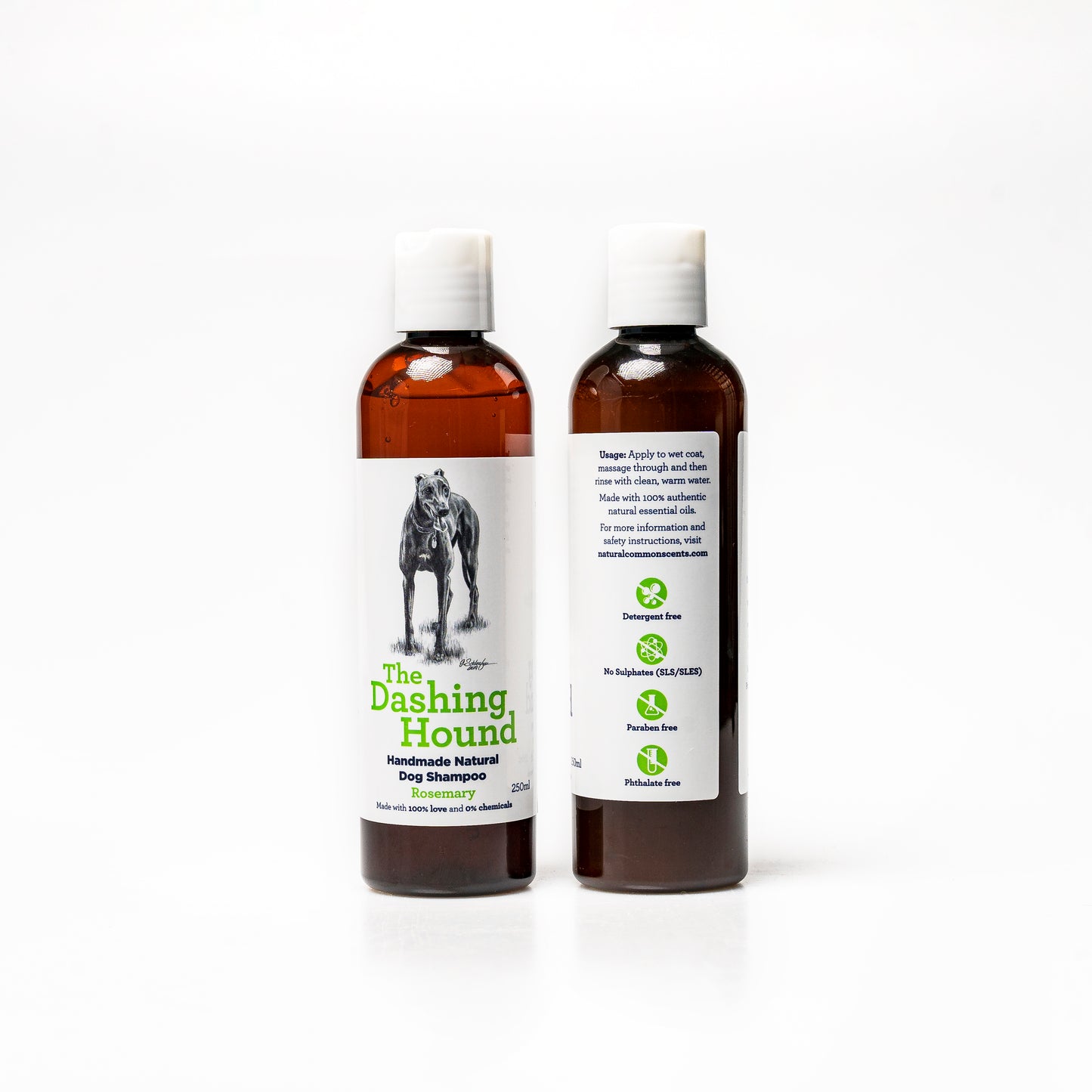 The Dashing Hound 250ml -Rosemary. Castile soap shampoo. image 0